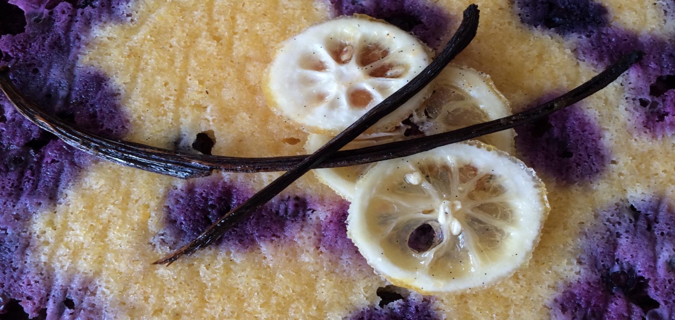 Lemon Polenta & Blueberry Cake